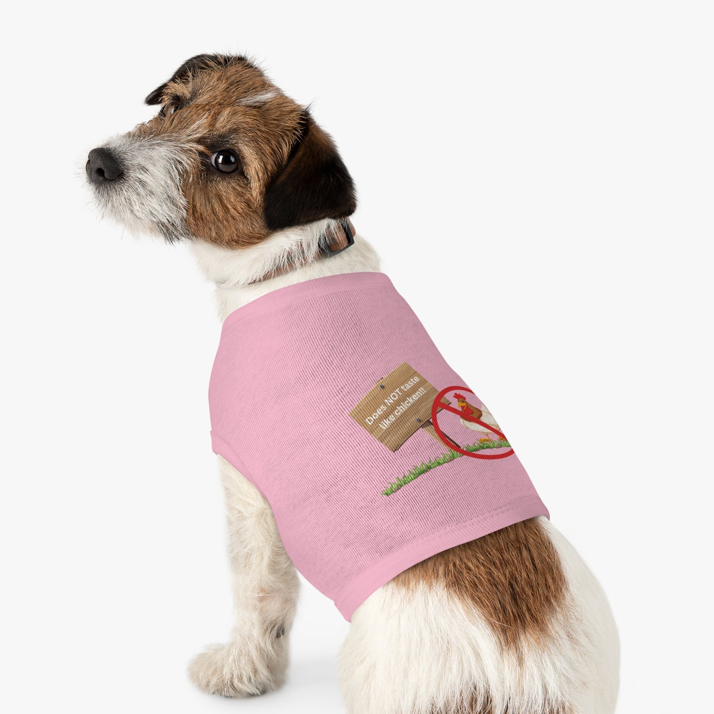Pet Jacket Tells All I Don't Taste Like Chicken! Hilarious Fake News Shirt From Presidential Debate Don't Let Your Fur Baby Get Eaten!