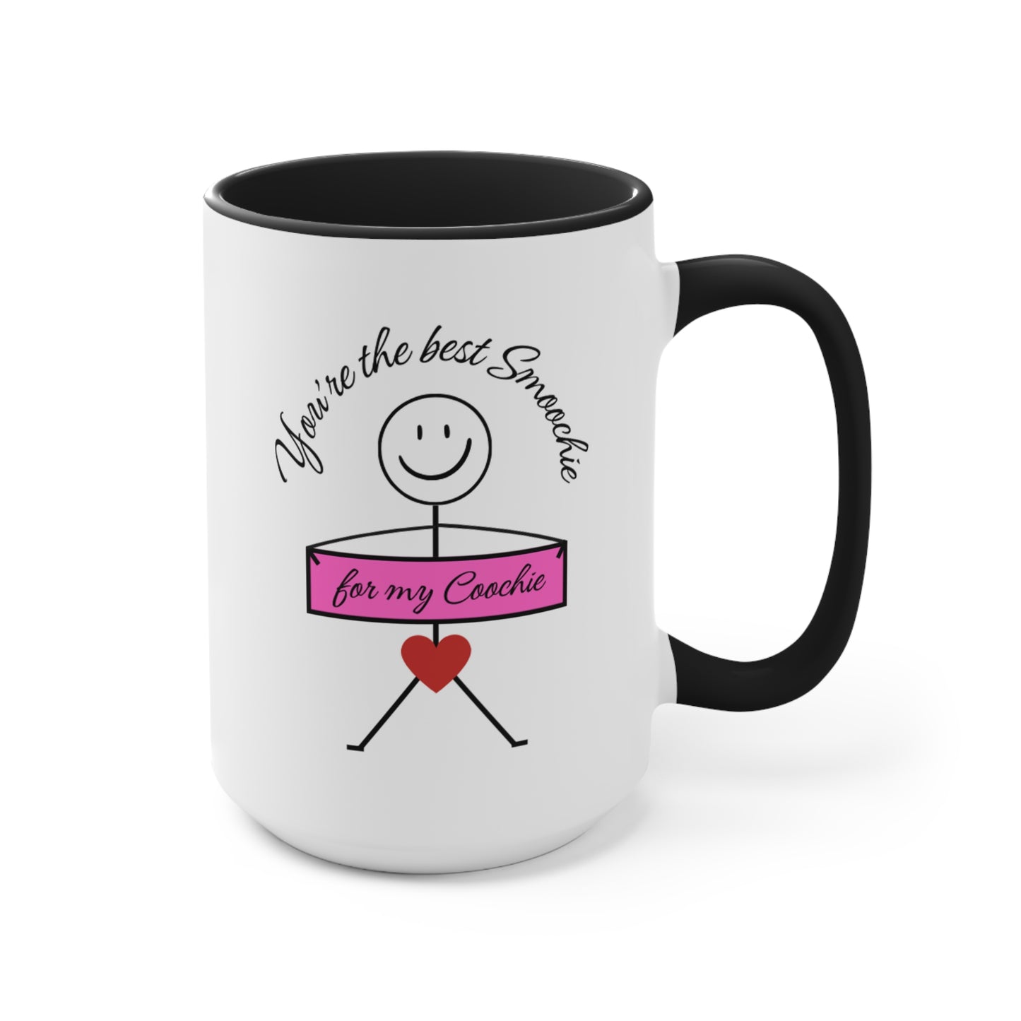 Funny mug for partner boyfriend girlfriend kissing intimate kisses Valentines Day birthday anniversary smoochie on your coochie