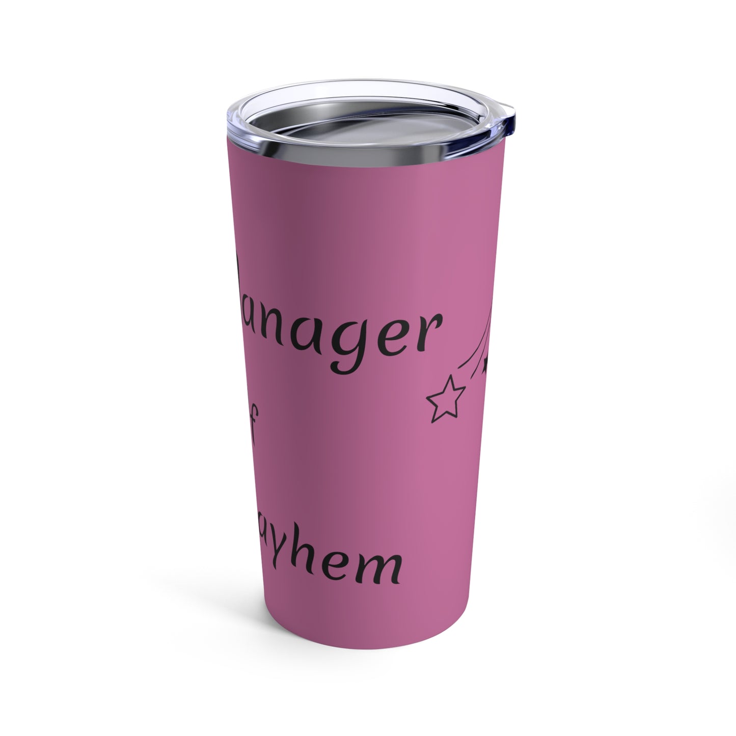 MOM Manager of Mayhem 20oz Tumbler - Pink