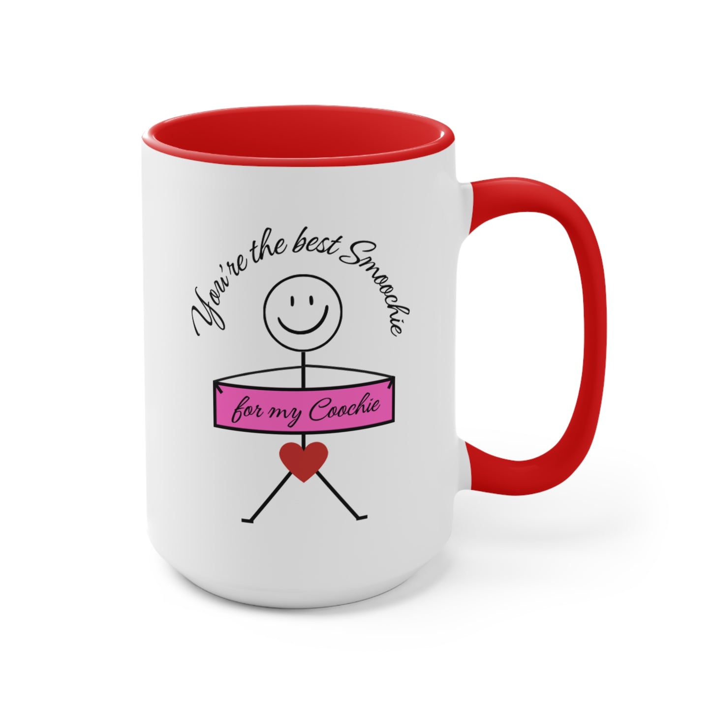 Funny mug for partner boyfriend girlfriend kissing intimate kisses Valentines Day birthday anniversary smoochie on your coochie