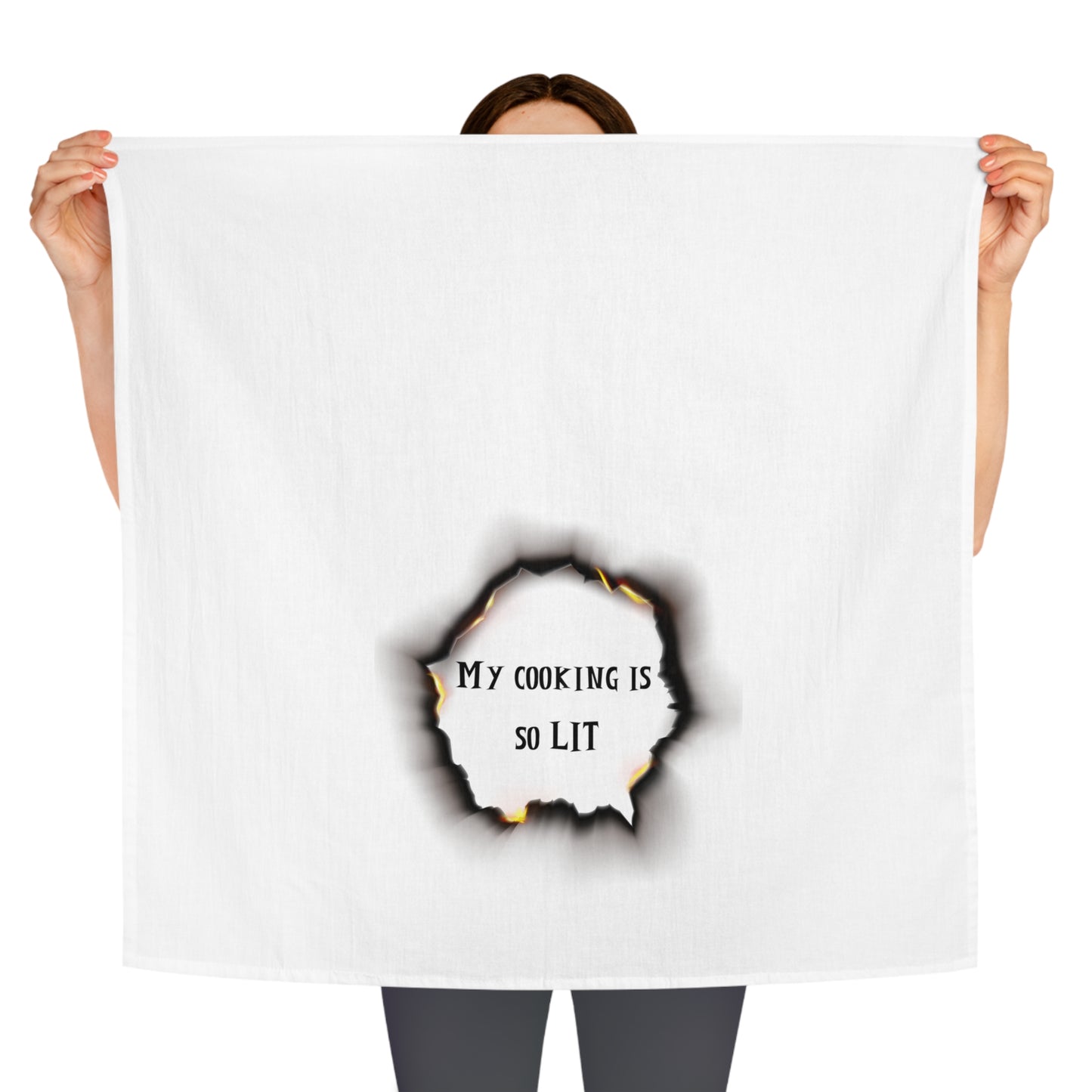 Funny ‘My Cooking is So Lit’ Tea Towel – Perfect Gift Those of us with Questionable Cooking Skills