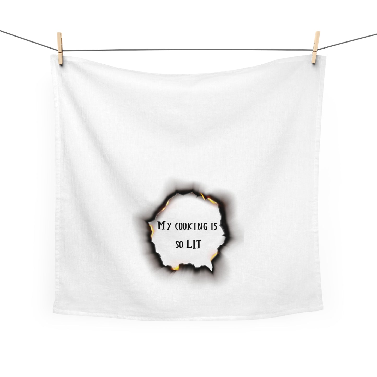 Funny ‘My Cooking is So Lit’ Tea Towel – Perfect Gift Those of us with Questionable Cooking Skills