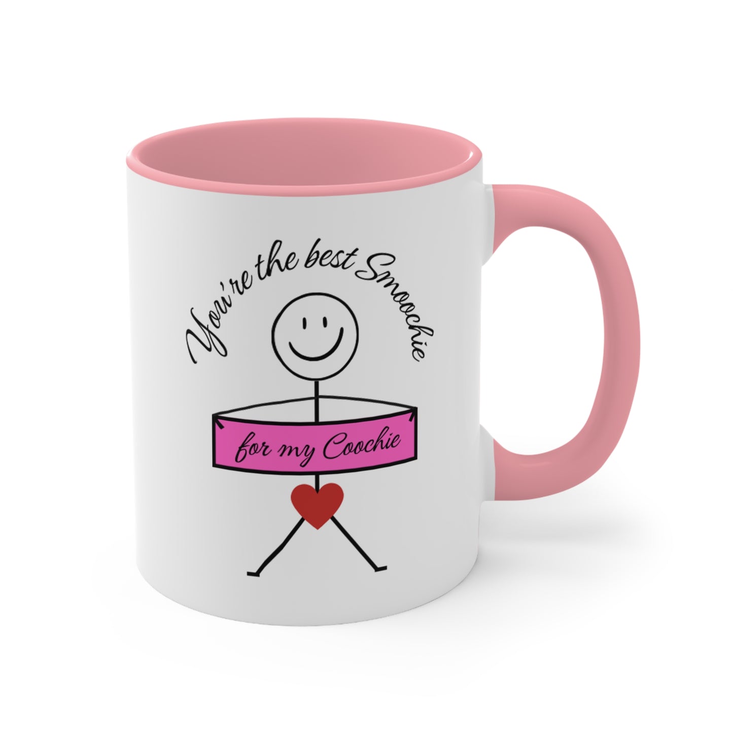 Funny mug for partner boyfriend girlfriend kissing intimate kisses Valentines Day birthday anniversary smoochie on your coochie