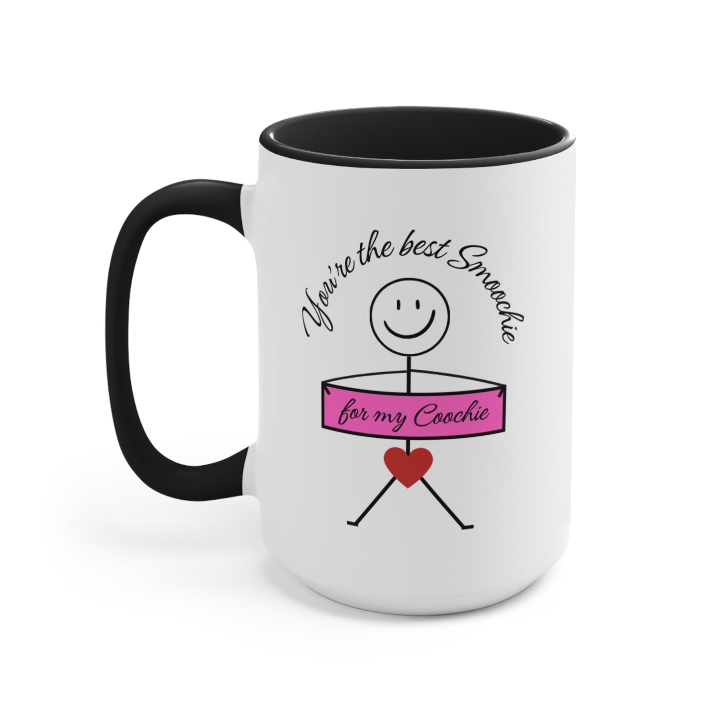 Funny mug for partner boyfriend girlfriend kissing intimate kisses Valentines Day birthday anniversary smoochie on your coochie