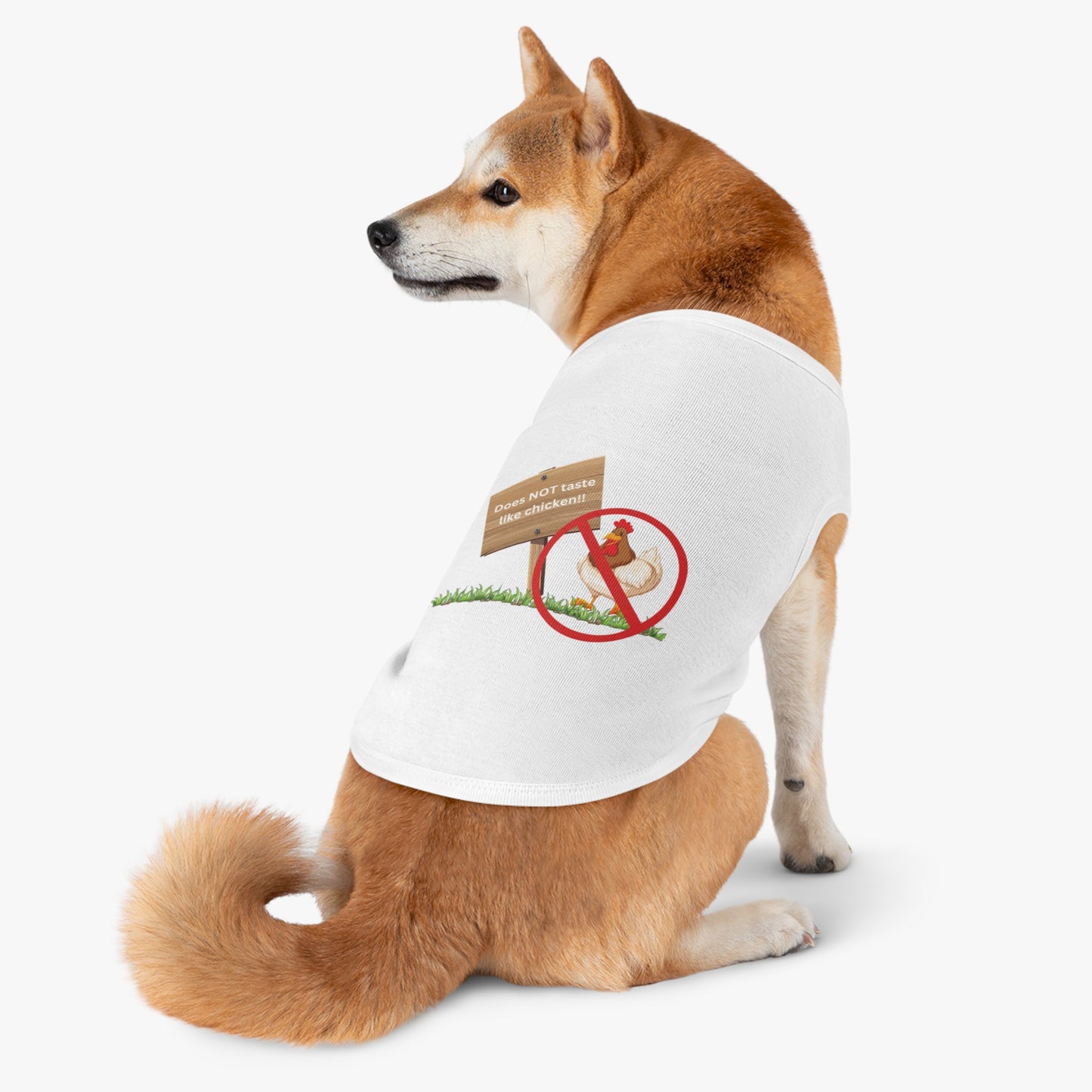 Pet Jacket Tells All I Don't Taste Like Chicken! Hilarious Fake News Shirt From Presidential Debate Don't Let Your Fur Baby Get Eaten!