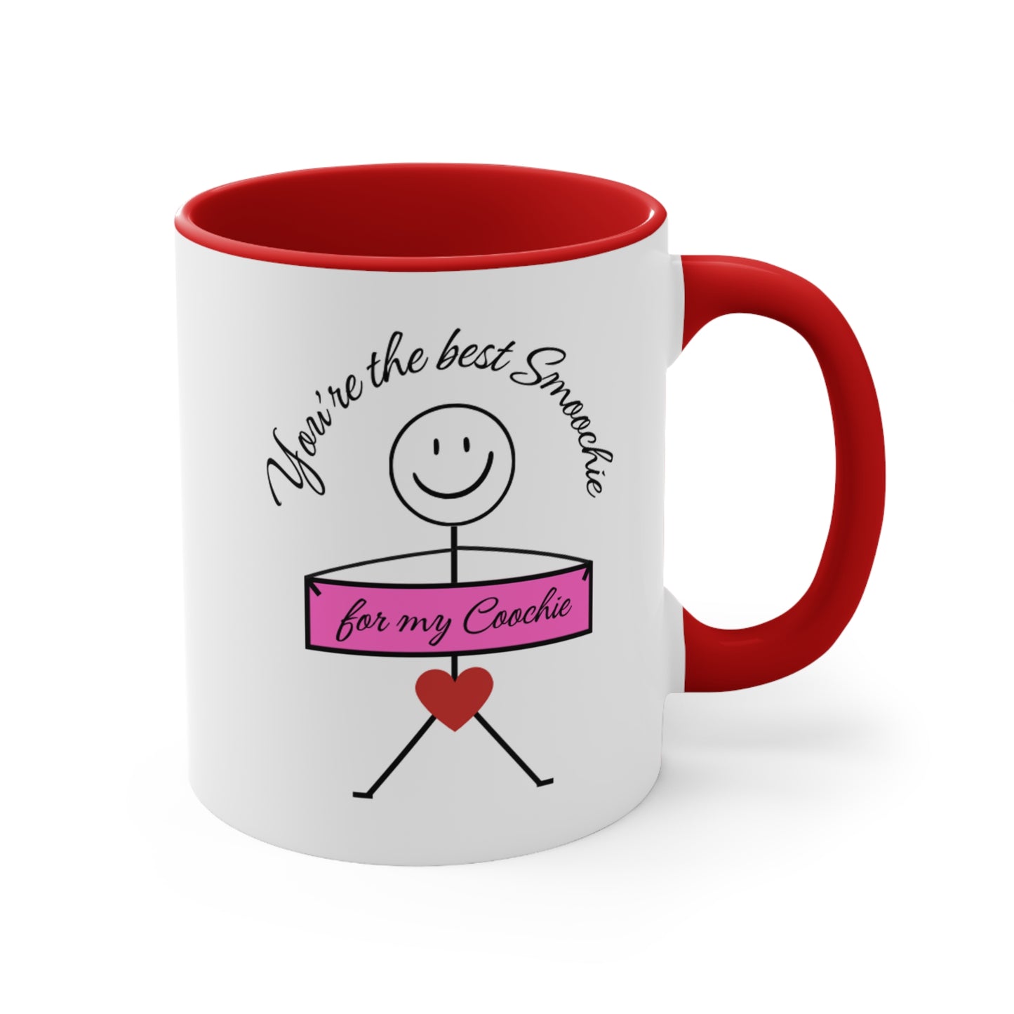 Funny mug for partner boyfriend girlfriend kissing intimate kisses Valentines Day birthday anniversary smoochie on your coochie