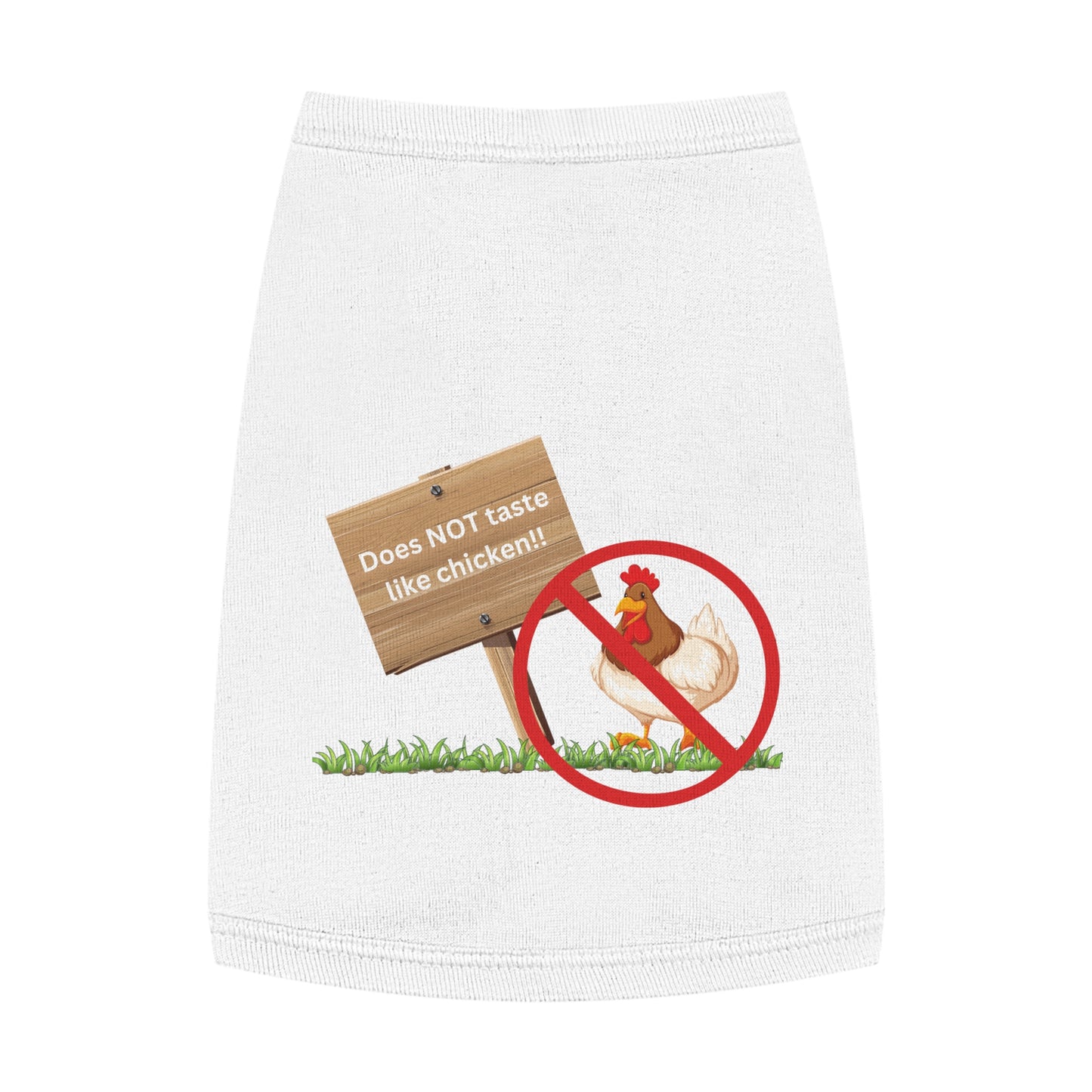 Pet Jacket Tells All I Don't Taste Like Chicken! Hilarious Fake News Shirt From Presidential Debate Don't Let Your Fur Baby Get Eaten!