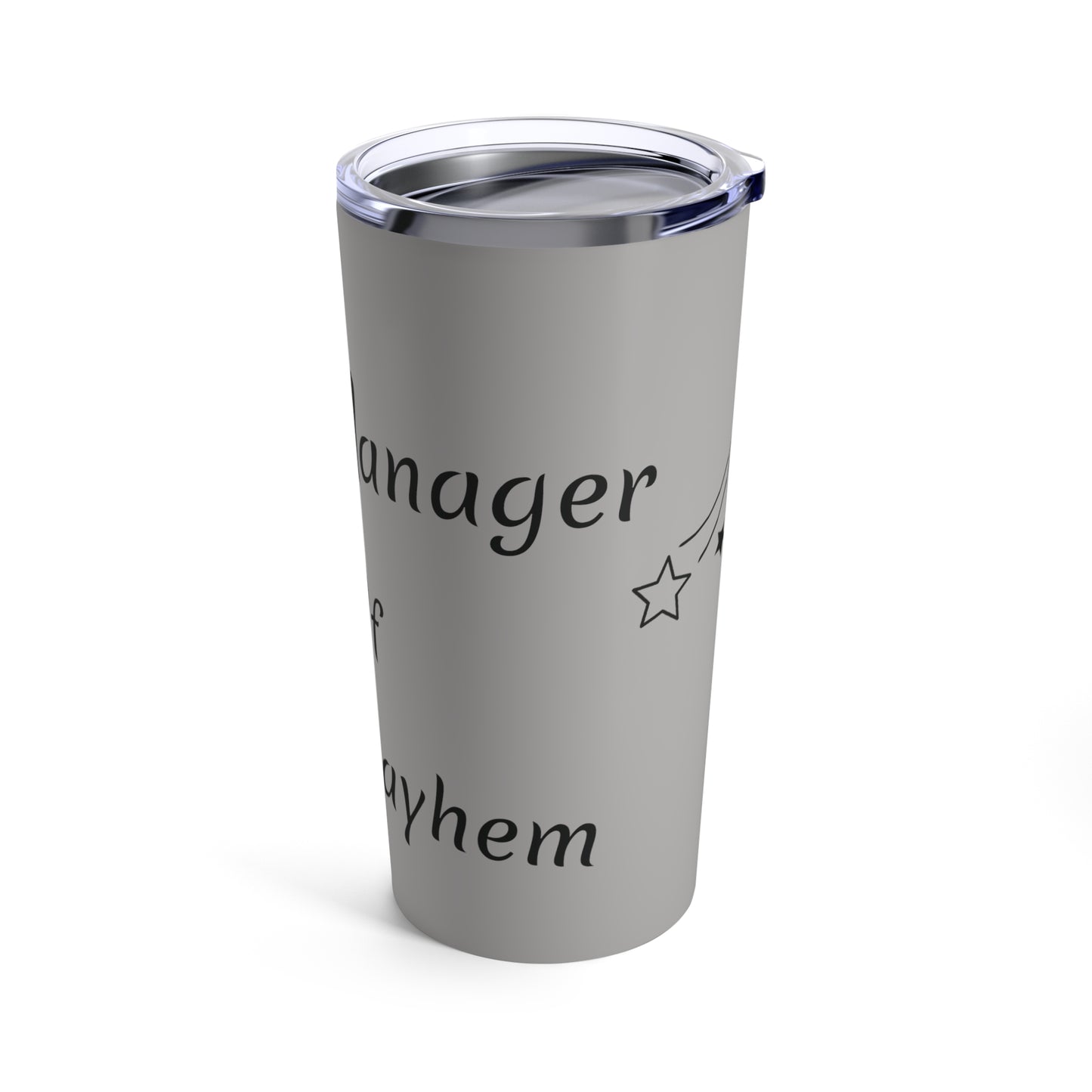 MOM Manager of Mayhem 20oz Tumbler - Grey