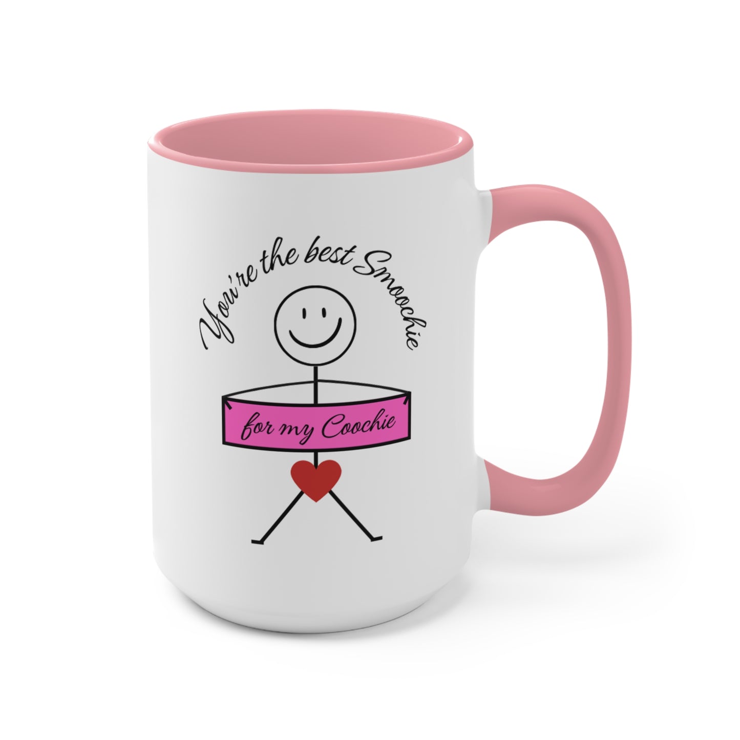 Funny mug for partner boyfriend girlfriend kissing intimate kisses Valentines Day birthday anniversary smoochie on your coochie