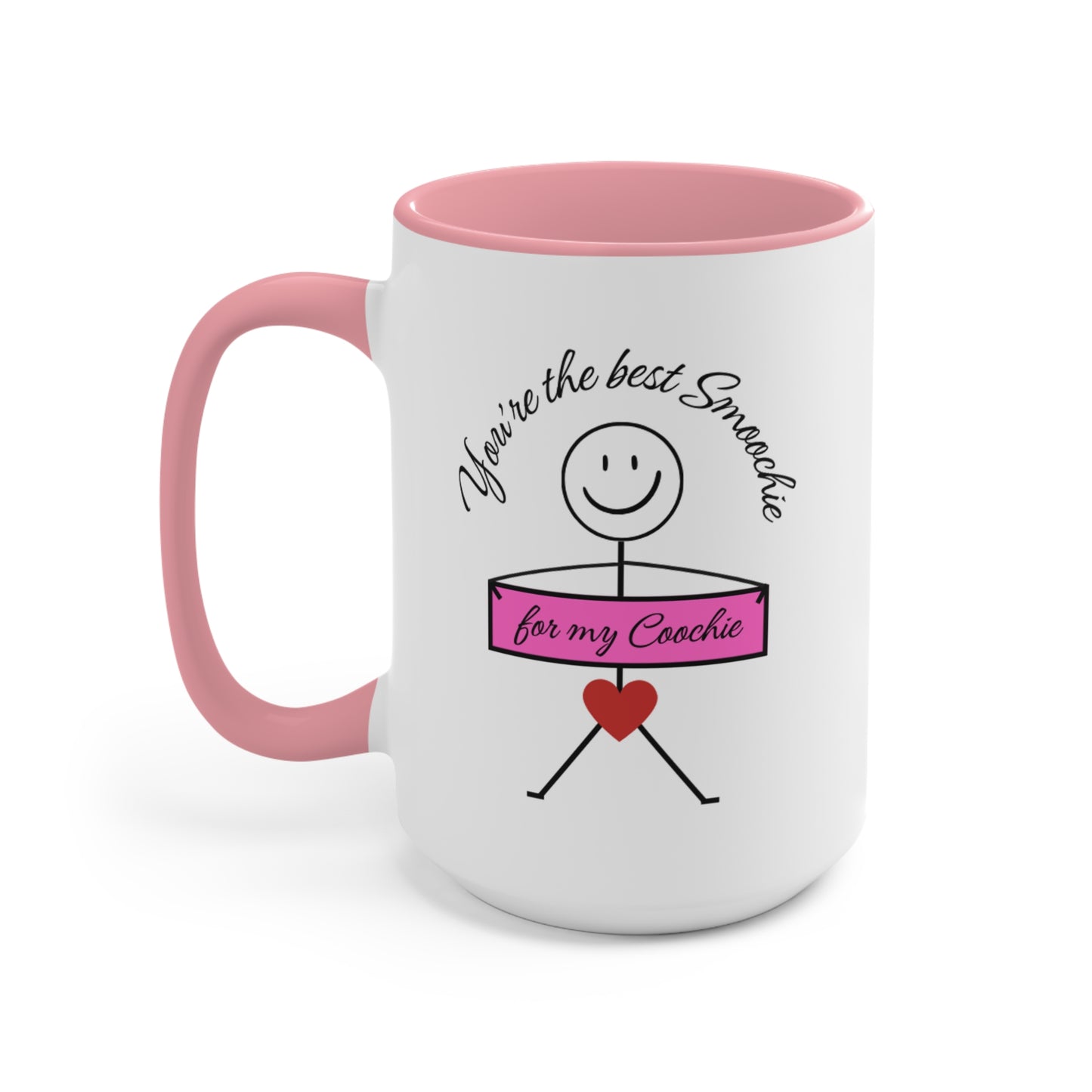 Funny mug for partner boyfriend girlfriend kissing intimate kisses Valentines Day birthday anniversary smoochie on your coochie