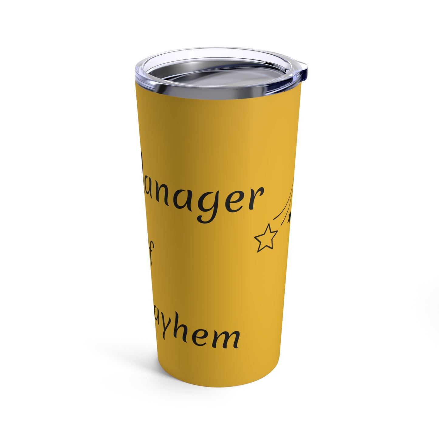 MOM Manager of Mayhem  20oz Tumbler - Yellow