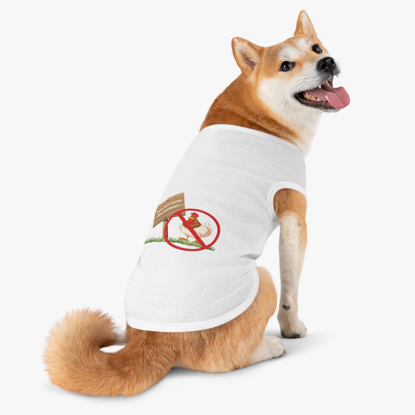 Pet Jacket Tells All I Don't Taste Like Chicken! Hilarious Fake News Shirt From Presidential Debate Don't Let Your Fur Baby Get Eaten!
