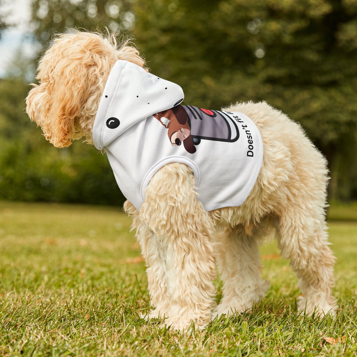 Dog Hoodie Tells All I Don't Fit In A Crockpot! Hilarious Fake News Shirt From Presidential Debate Don't Let Your Fur Baby Get Eaten!