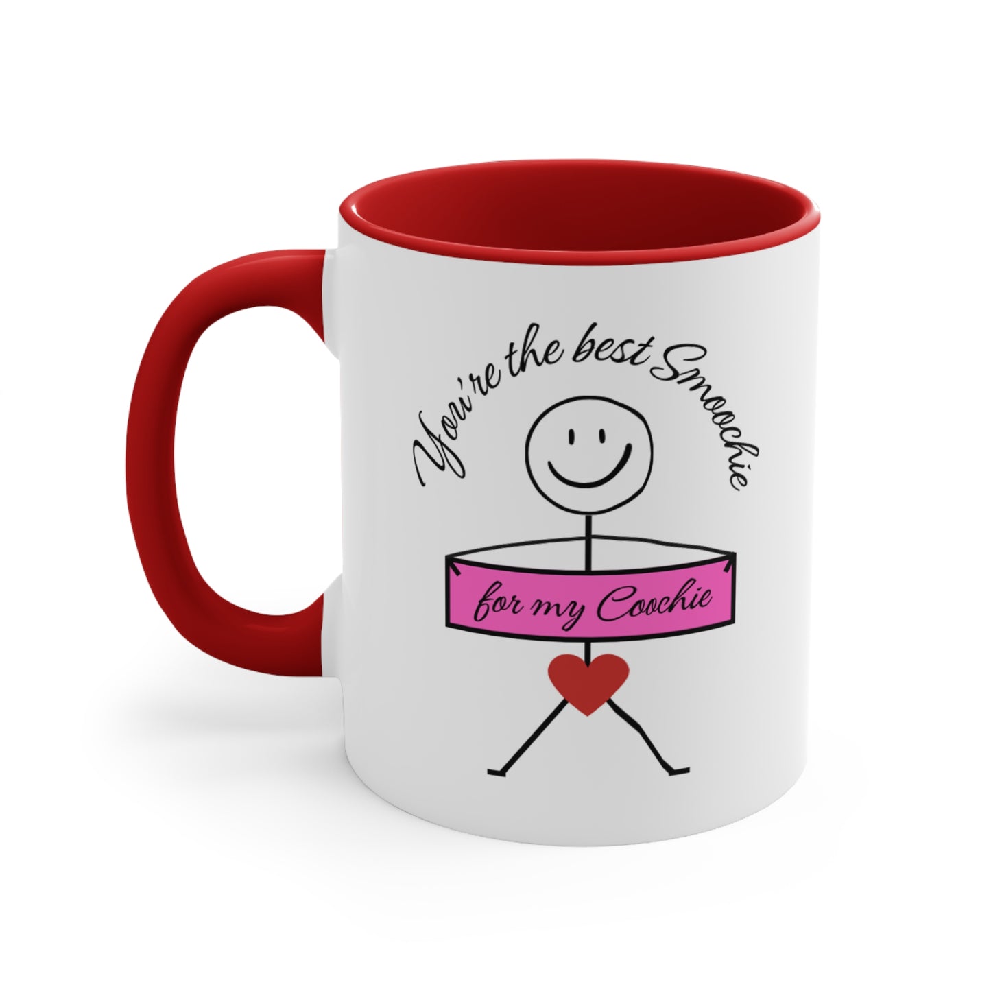 Funny mug for partner boyfriend girlfriend kissing intimate kisses Valentines Day birthday anniversary smoochie on your coochie