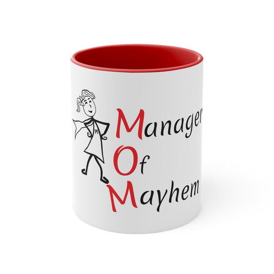 MOM Manager of Mayhem 11oz Accent Mug