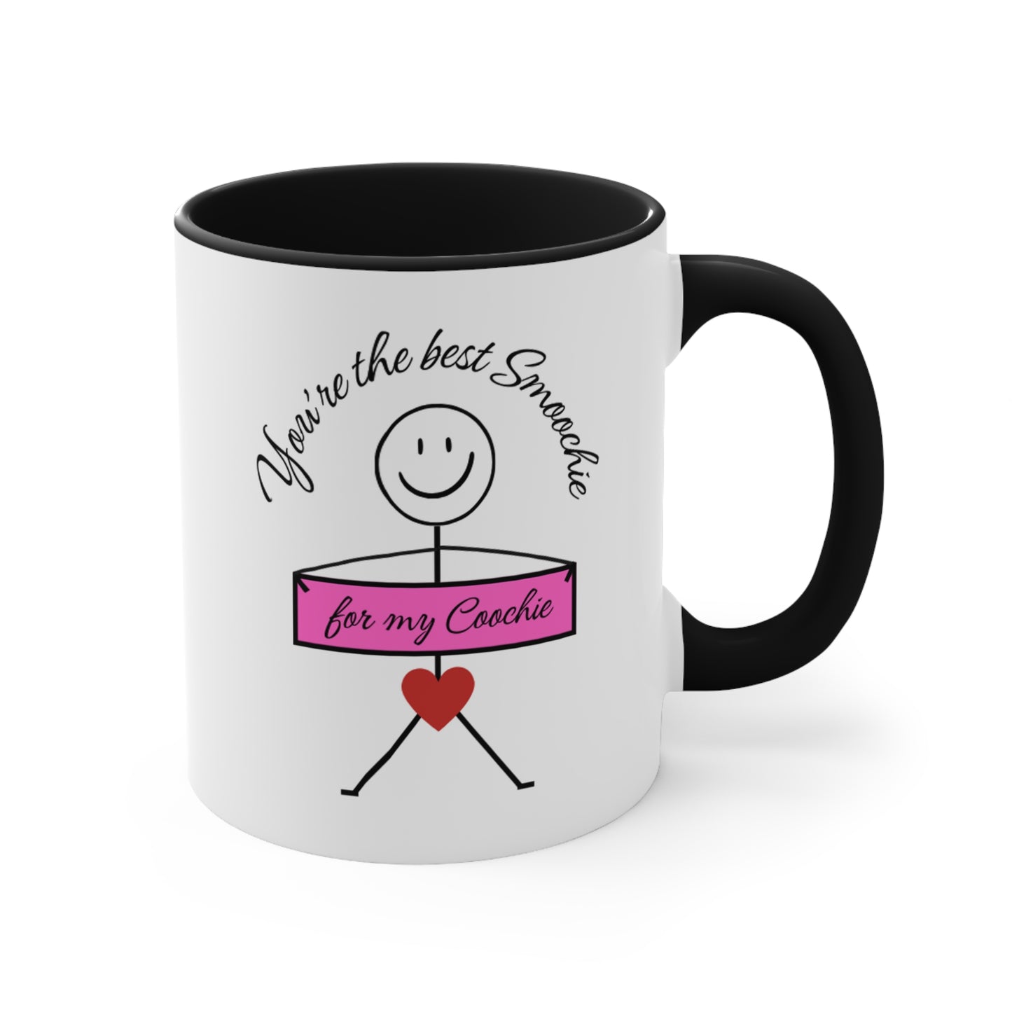 Funny mug for partner boyfriend girlfriend kissing intimate kisses Valentines Day birthday anniversary smoochie on your coochie